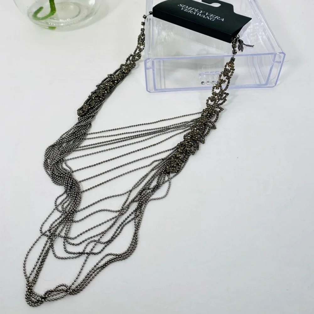 🆕Simply Vera Vera Wang Crystal and Chain Necklace - Picture 2 of 5